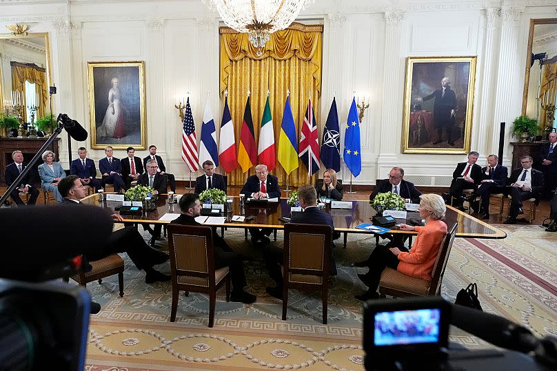 A multilateral meeting in the White House to discuss peace in Ukraine, 18 August, 2025