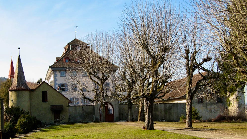 Neun Schlafzimmer sowie sechs Wohnzimmer und Salons: Schloss Hilfikon von der Südseite aus gesehen.