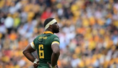 Springboks move captain Kolisi to number eight for Australia opener