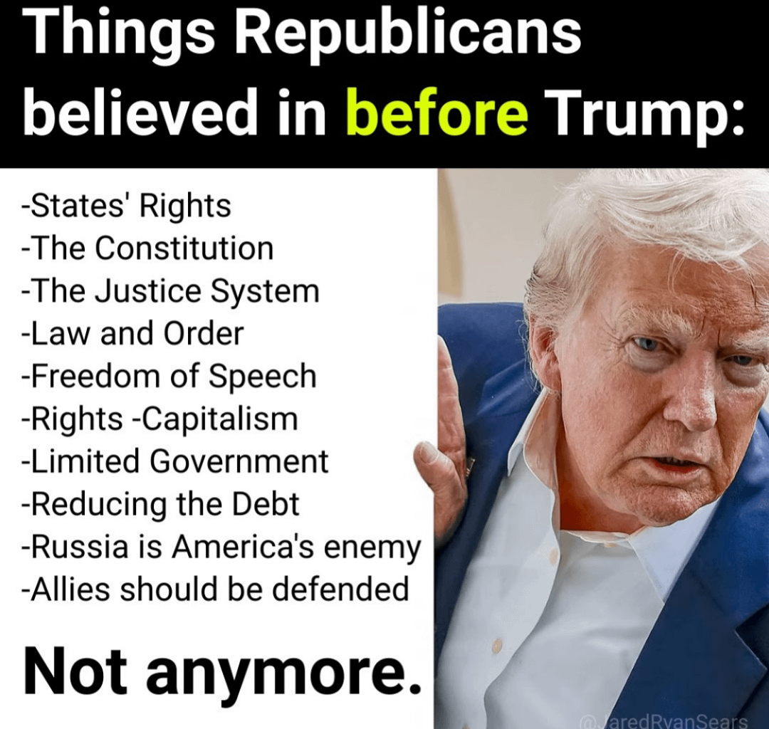 The party of whatever Trump wants!