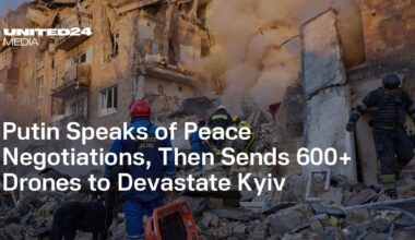 Putin Speaks of Peace Negotiations, Then Sends 600+ Drones to Devastate Kyiv