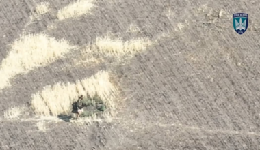 Ukrainian 414th UAV Brigade, 'Birds of Magyar,' used an FPV drone to eliminate a russian invader who tried to play dead after spotting the drone. Video posted on August 1, 2025