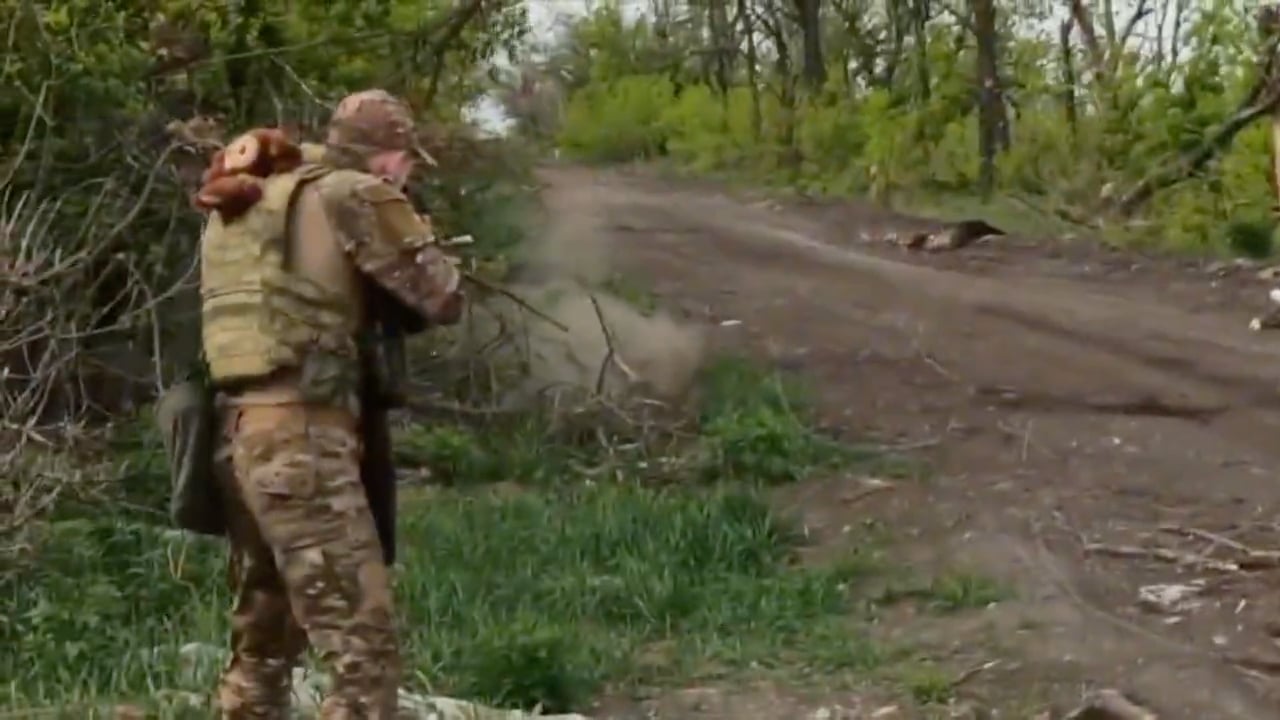 Russian soldier attempted to defuse a bomb by firing at it from his AK. The rest is a bit predictable.