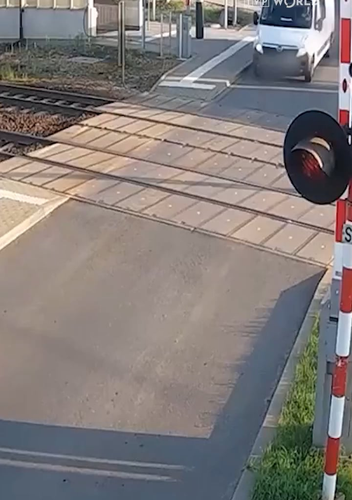 An Opel delivery truck collided with a Świnoujście-Krakow train — but miraculously, no one was injured.
