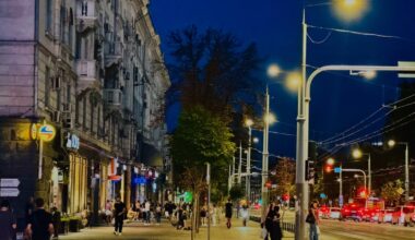 Evening stroll on Stefan cel Mare Boulevard, Chisinau