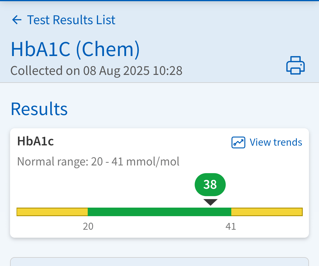 So six months ago I posted a picture of a pie I made just after having been told I had pre-diabetes (43mmol/mol). Well today I've found out I'm no longer pre-diabetic 🥳