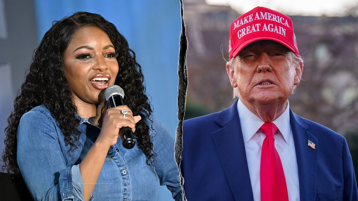 Rep. Jasmine Crockett and Donald Trump