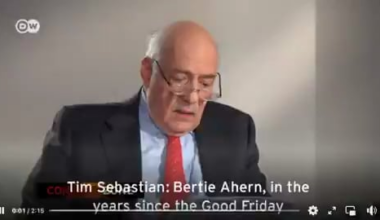 Bertie Ahern tells German publication Deutsche Welle that "it will be for another day" to explain what happened in the Mahon Tribunal if he wants to run for the presidency. And then walks out when pressed about corruption