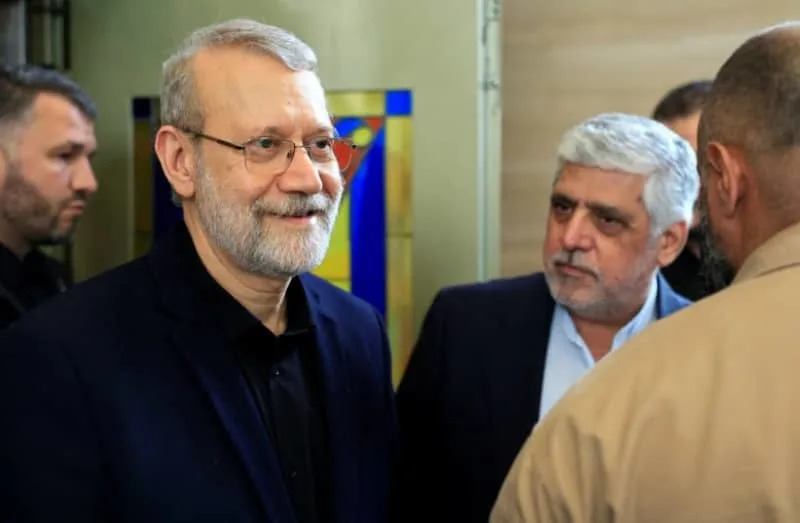 Ali Larijani, former chairman of the parliament of Iran, reacts after meeting with Lebanese Parliament Speaker Nabih Berri in Beirut, Lebanon November 15, 2024. (credit: REUTERS/THAIER AL-SUDANI)