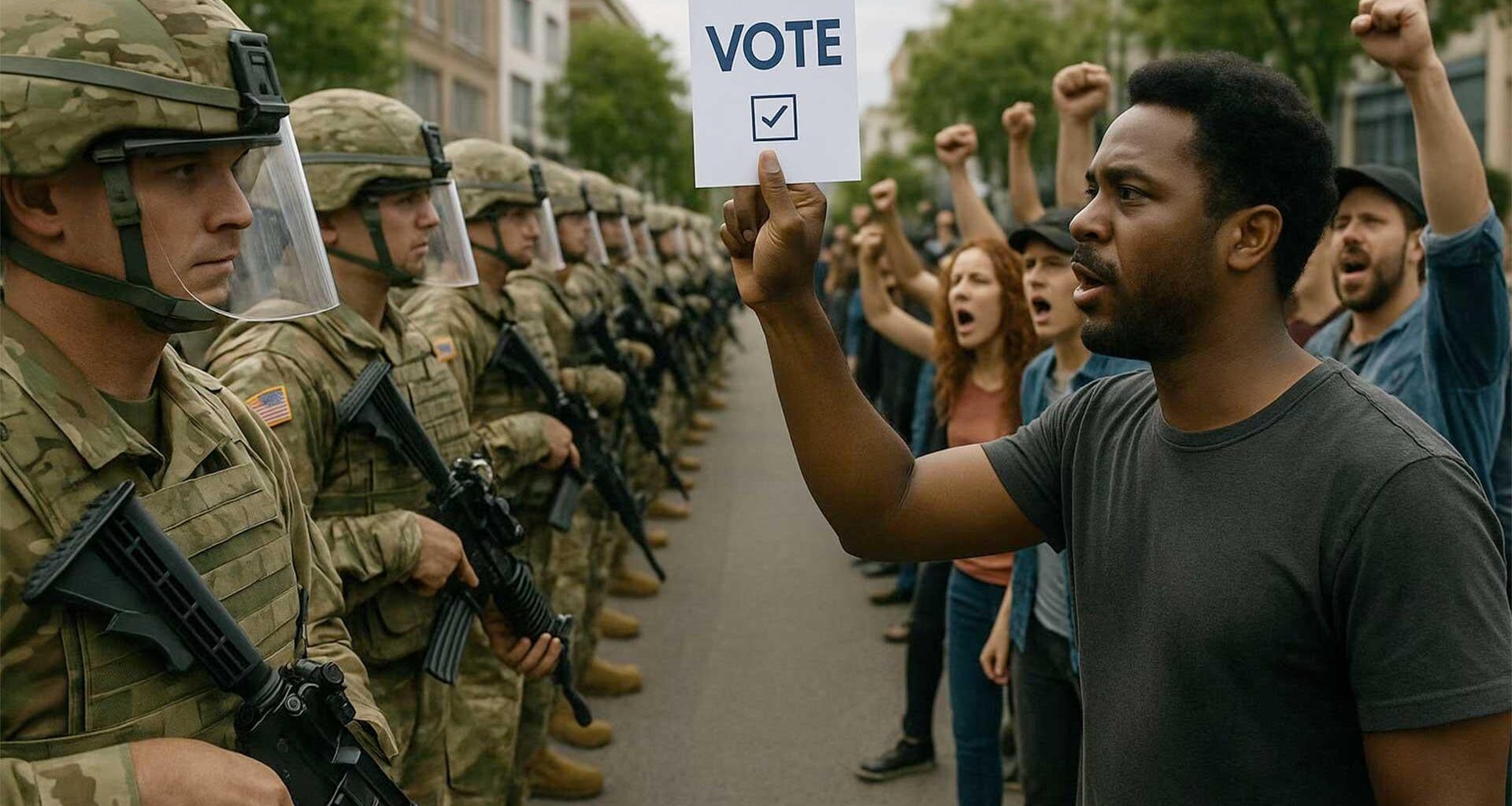 Trump’s Troop Deployments Are Dress Rehearsals for Nullifying Your Vote. When elections are stolen, history shows crowds flood the streets. Trump plans to crush the protests before they even begin.