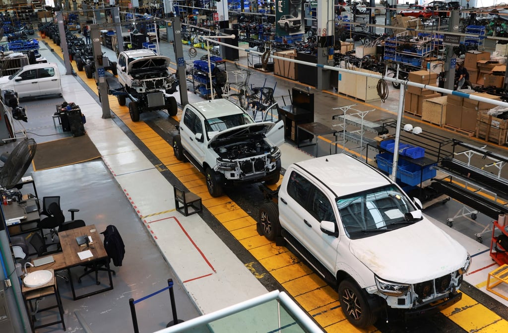 Vehicles are seen on an assembly line at Chinese carmaker JAC Motors’ plant in Ciudad Sahagun, Mexico, on June 30. Photo: Reuters