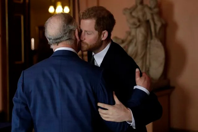 Getty Prince Charles and Prince Harry on February 14, 2018