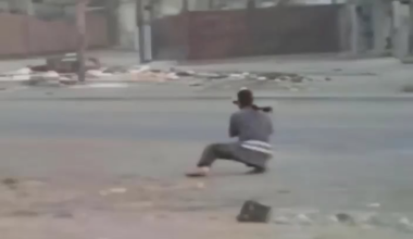 Iraqi Fighter takes a full burst from an American M249 - Operation Iraqi Freedom, 2003