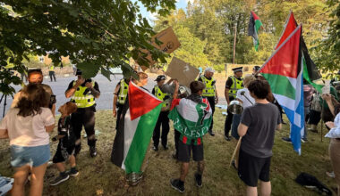 JD Vance greeted by Palestine protesters as he begins holiday in Scotland