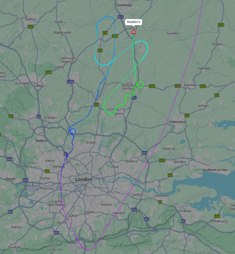 RAF Typhoon RIGID013 went supersonic over SE England not long ago