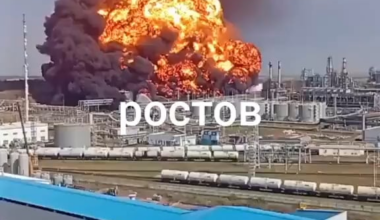 Novoshakhtinsk oil refinery, Russia: Day 4: fire out of control
