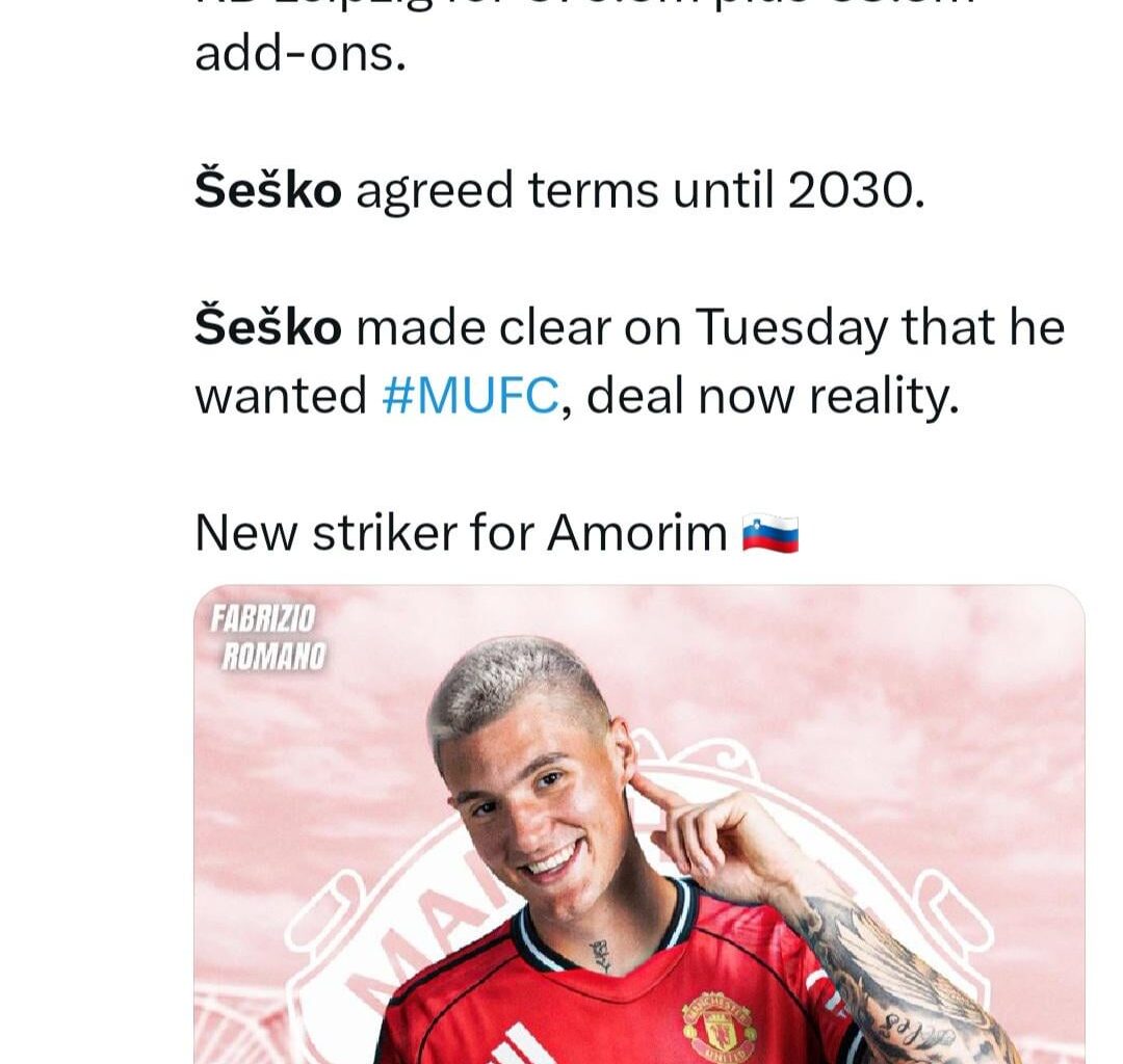 Šeško gre v United