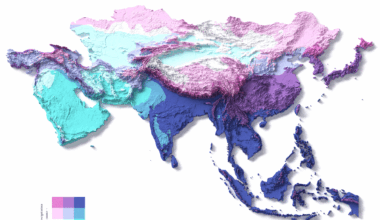 [OC] Temperature and Precipitation Across Asia (1981-2010)