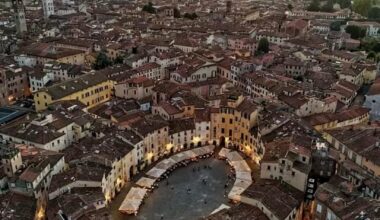 Lucca is a city on the Serchio river in Italy’s Tuscany region. It’s known for the well-preserved Renaissance walls encircling its historic city center and its cobblestone streets.
