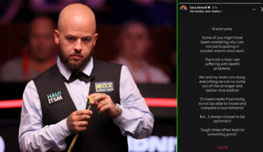 "Sommigen vroegen het zich misschien al af ...": Luca Brecel schept duidelijkheid over opvallende reeks afzeggingen