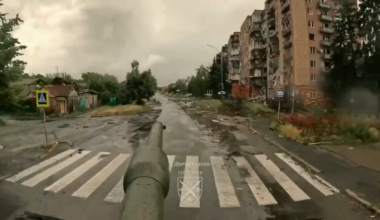 Combat operations of the Ukainian Leopard 2A4 crew of the 155th Separate Mechanized Brigade in the city of Pokrovsk (Donetsk region). Date not disclosed.