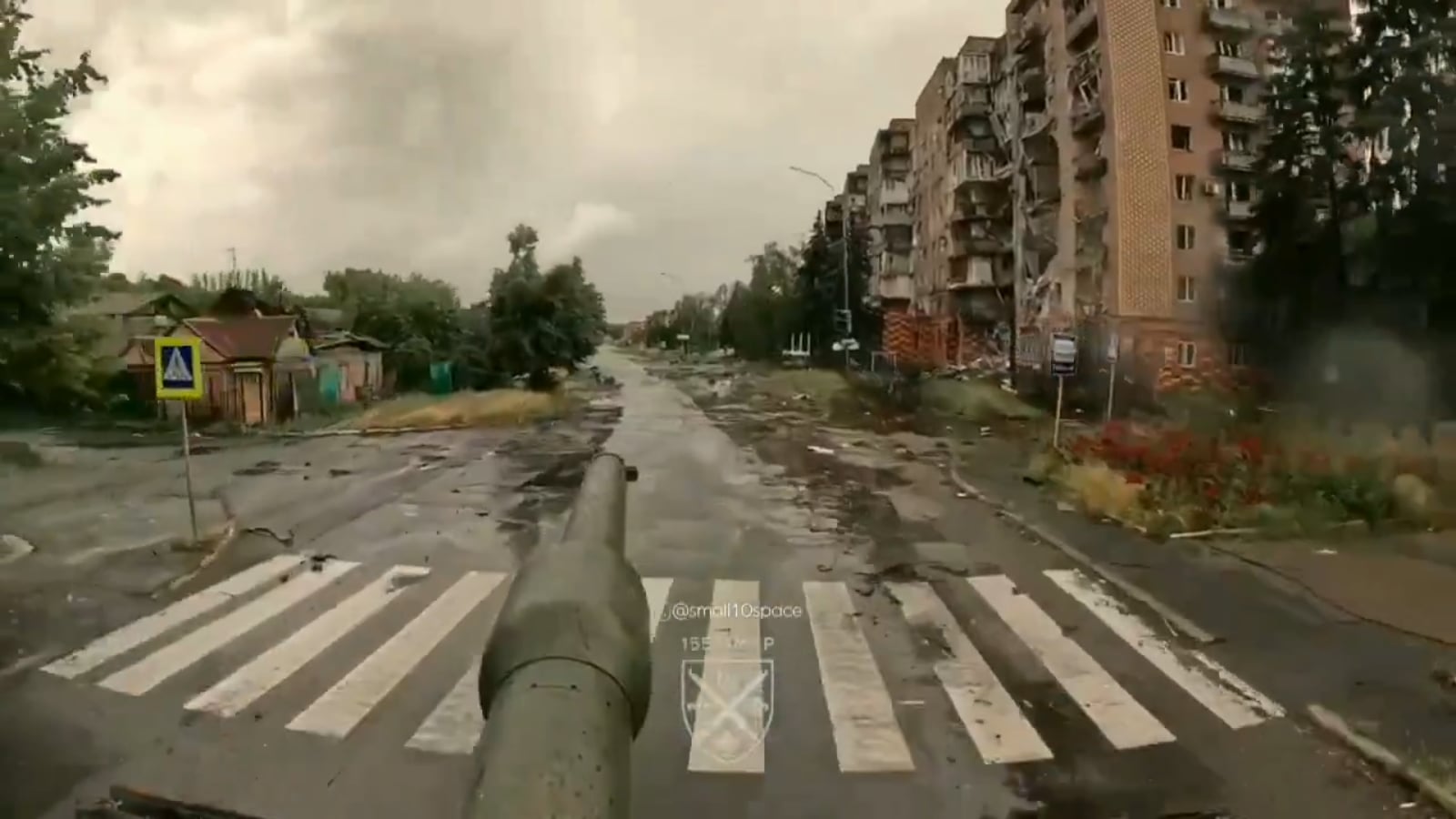 Combat operations of the Ukainian Leopard 2A4 crew of the 155th Separate Mechanized Brigade in the city of Pokrovsk (Donetsk region). Date not disclosed.