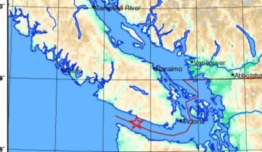 Magnitude 3.6 earthquake shakes west of Victoria on Vancouver Island