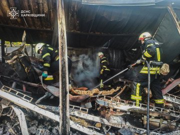 Aftermath of a Russian drone strike on Lozova, Kharkiv region, Ukraine, August 5, 2025. (Source: State Emergency Service of Ukraine) Aftermath of a Russian drone strike on Lozova, Kharkiv region, Ukraine, August 5, 2025. (Source: State Emergency Service of Ukraine)