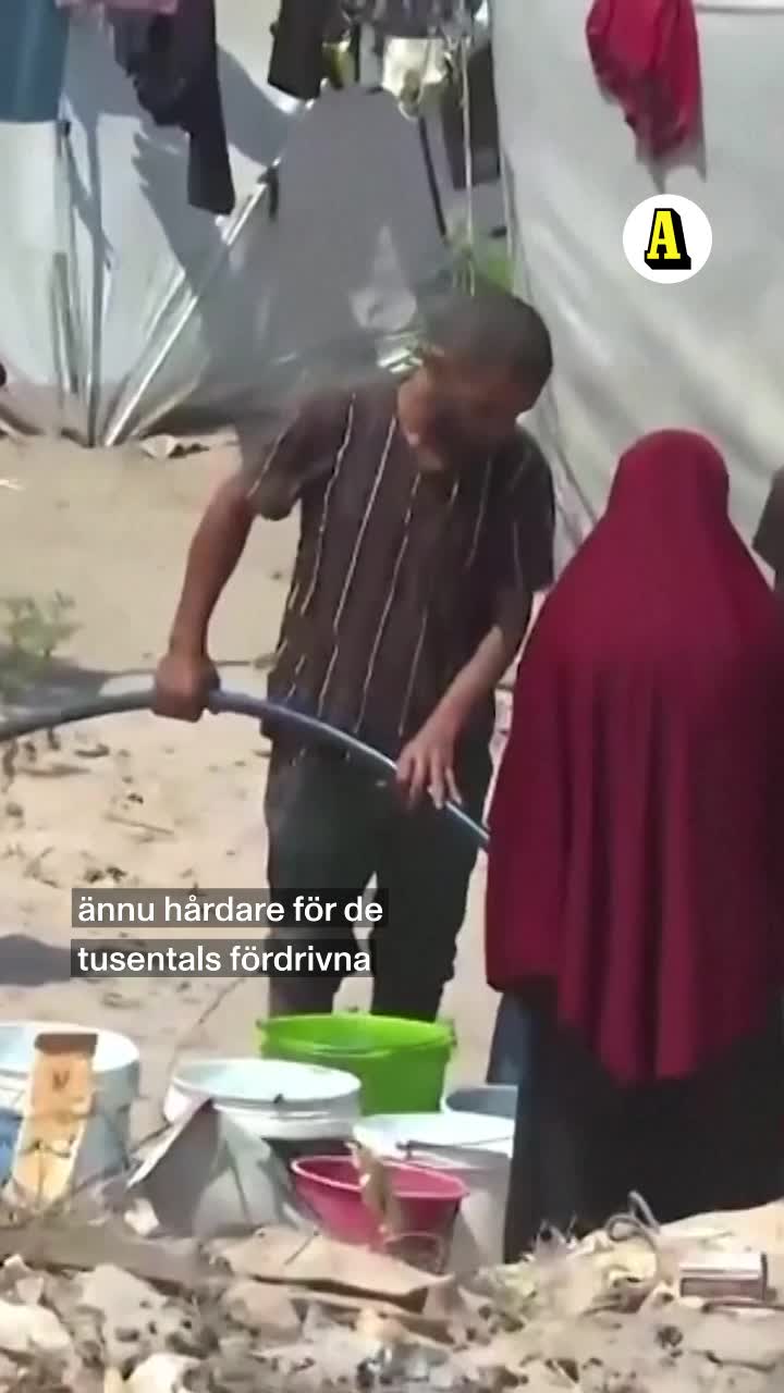 Värmebölja i Gaza förvärrar lidandet