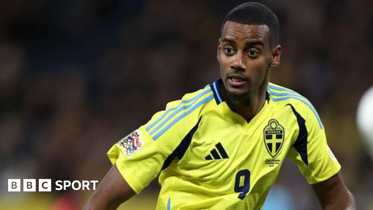 Alexander Isak playing for Sweden