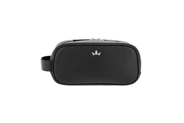 Award Wash Bag Italian Leather Black