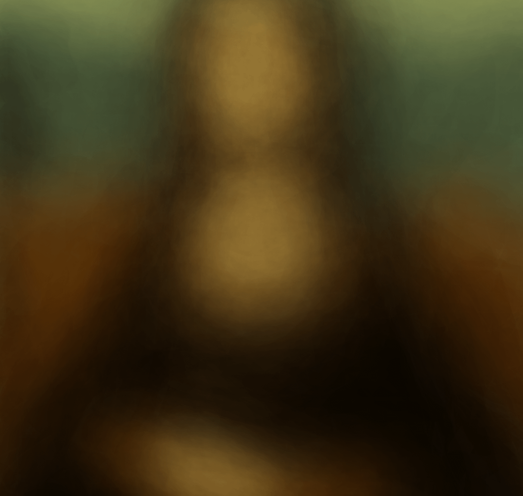 [OC] Average of 256 hand-drawn copies of the Mona Lisa
