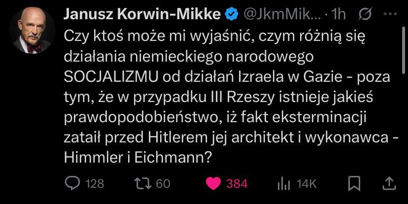 Nie ma dowodu, powtarzam nie ma dowodu na to że Natenjahu wiedział