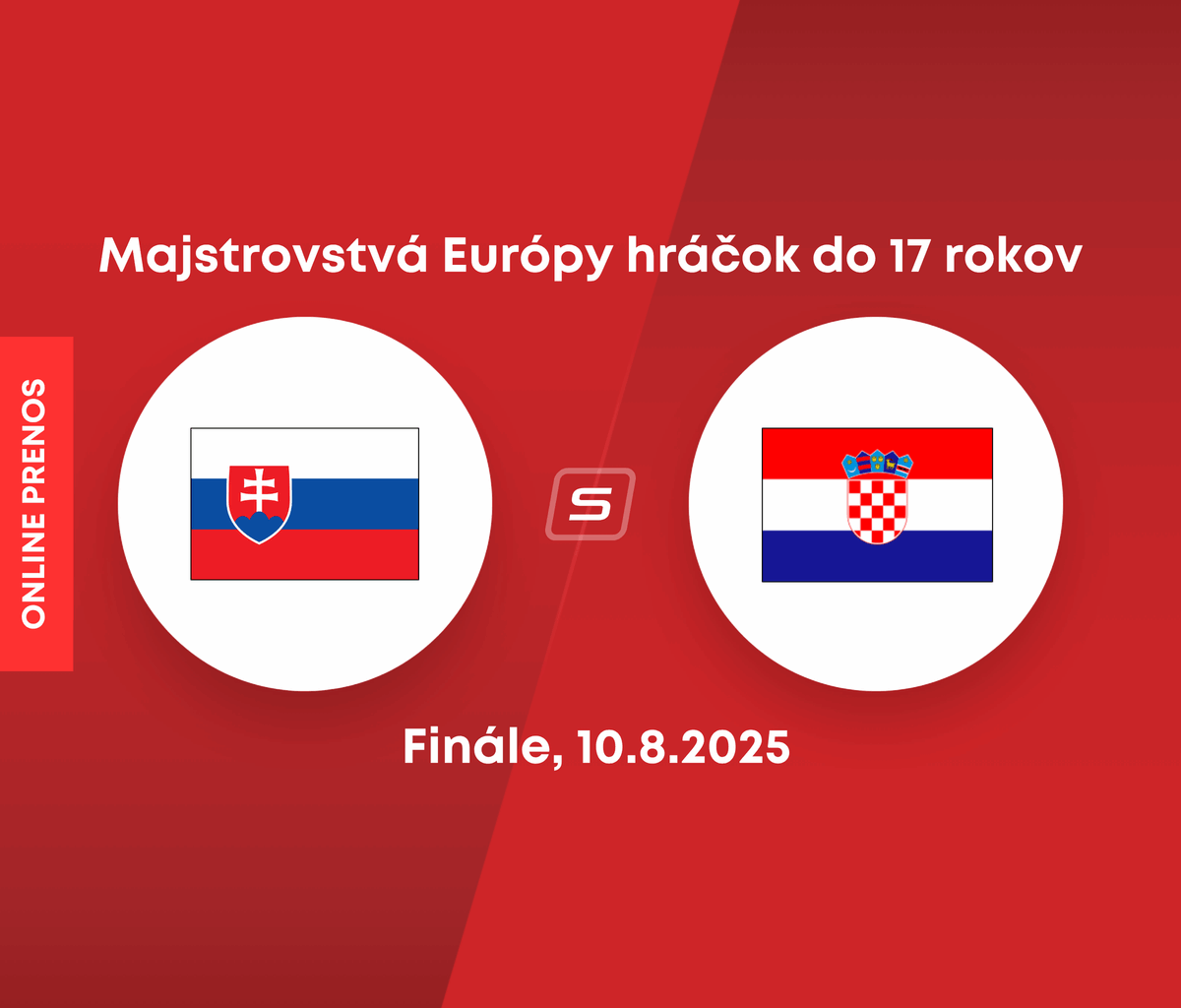 Slovensko - Chorvátsko: ONLINE prenos z ME hráčok do 17 rokov dnes LIVE