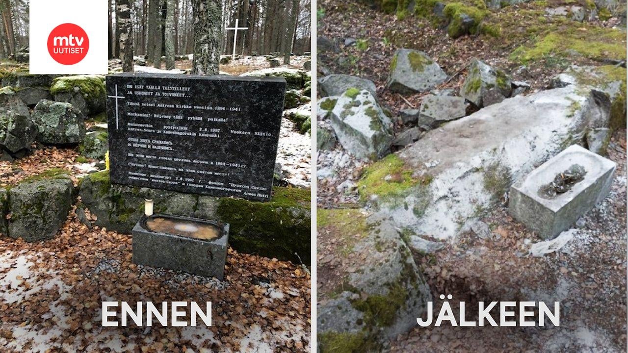 Russians destroying old memorials
