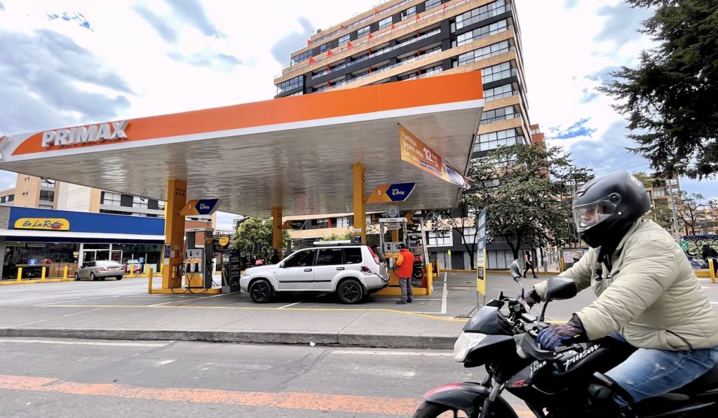 Gas station in Bogota, Colombia