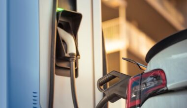 An electric vehicle charging.