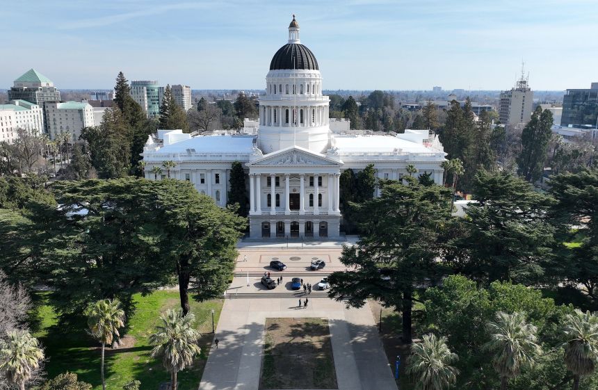 California's State Capitol is seen on February 1, 2023, in Sacramento, California.