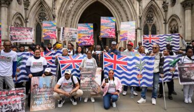 Pope meets with Chagos refugees and delivers speech