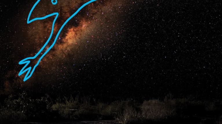 Gugurmin stretches across the vast southern sky, visible within the dark parts of the Milky Way