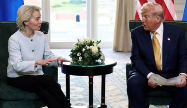 European Commission President Ursula von der Leyen and US President Donald Trump