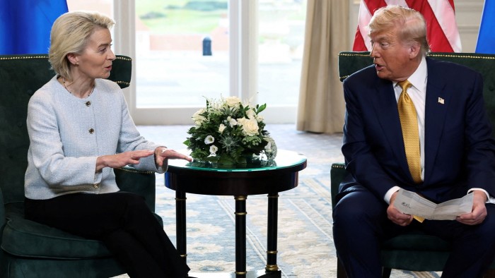 European Commission President Ursula von der Leyen and US President Donald Trump