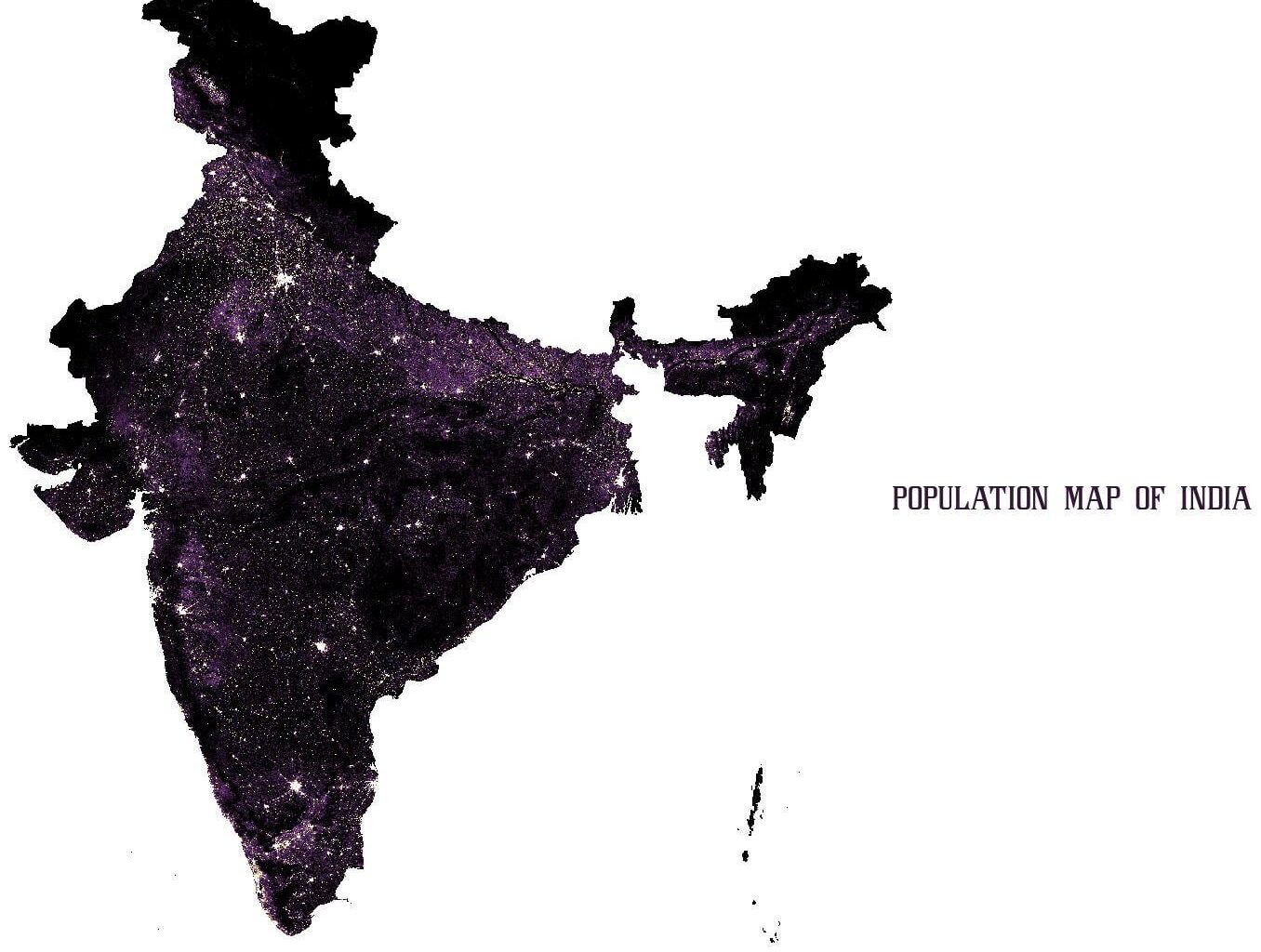 [OC] Population Distribution Map of India