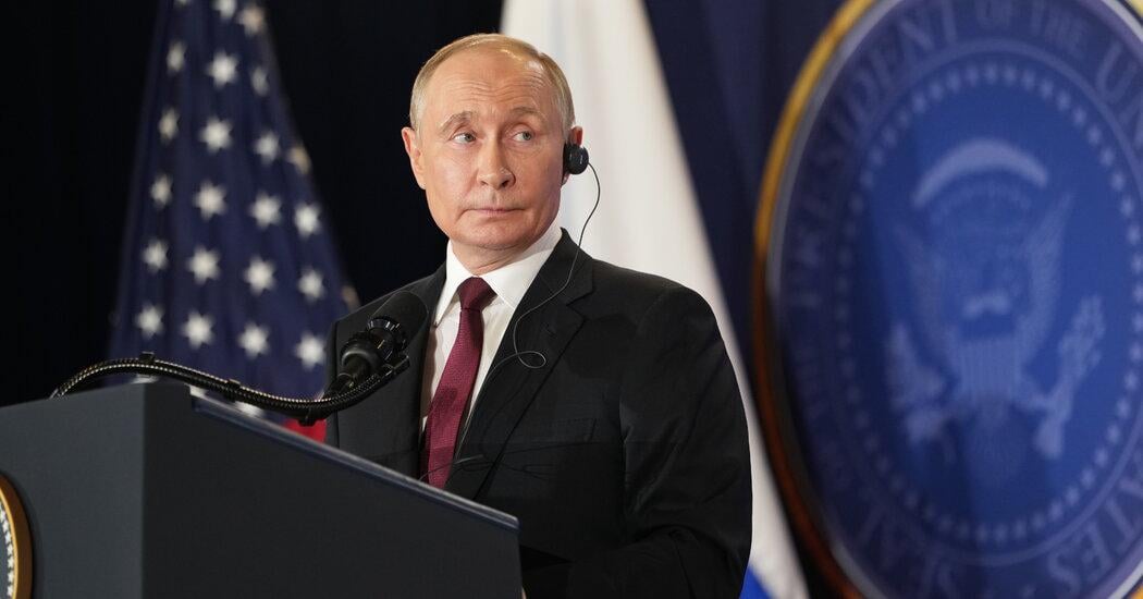 Putin Sees Ukraine Through a Lens of Grievance Over Lost Glory. Speaking after Friday’s summit, President Putin again implied that the war is all about Russia’s diminished status since the fall of the Soviet Union.