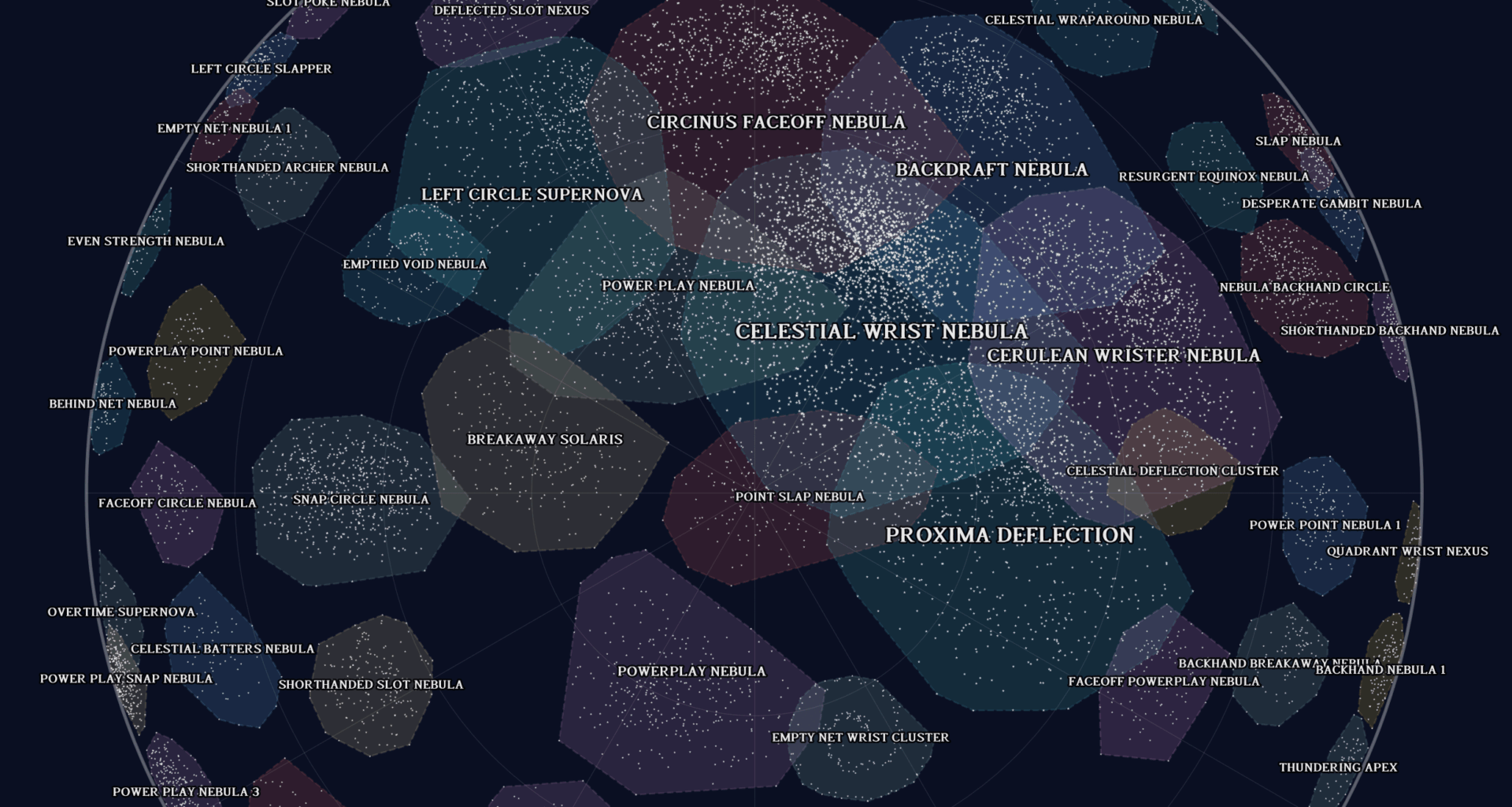 [OC] I Turned Every Goal Scored In The NHL From 2023+ Into A Star Chart