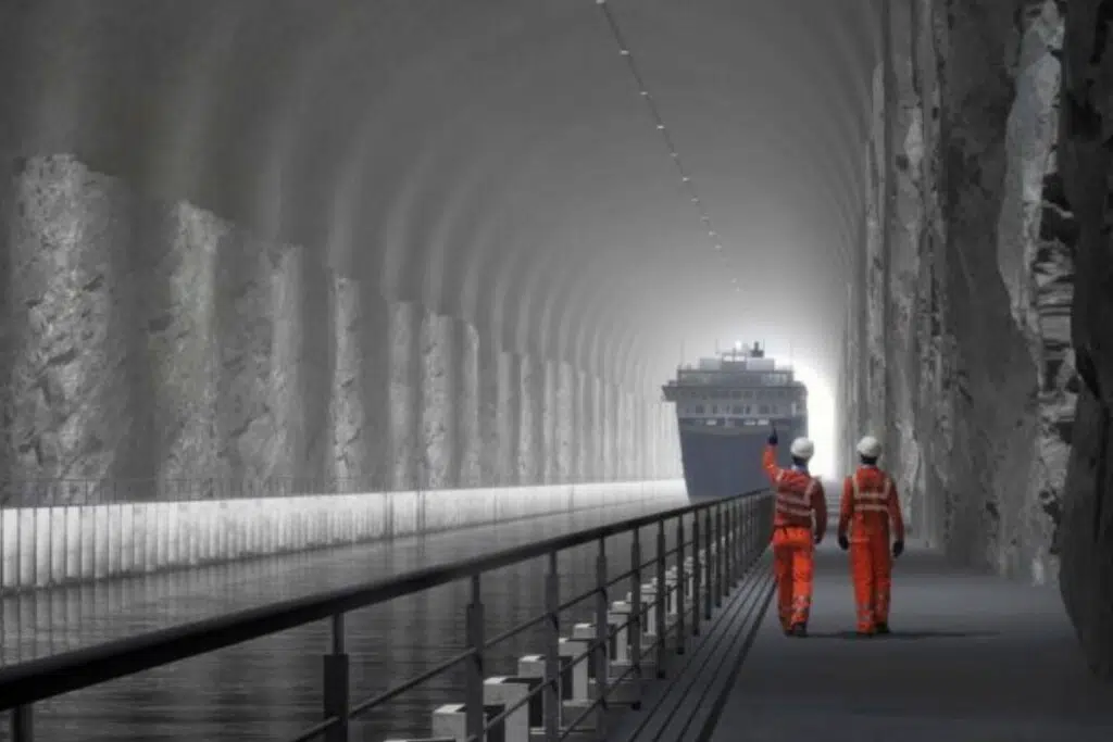 À partir de 2026, cargos, ferries et paquebots pourront traverser la montagne plutôt que de l’éviter sur 1,8 km.