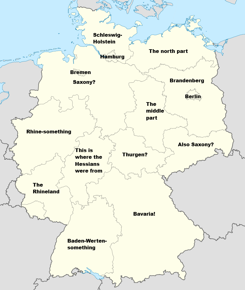 I'm an American, and I tried to name the states of Germany from memory. How did I do?