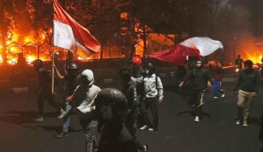 In Indonesia, protesters set fire to regional parliament building, leaving 3 dead