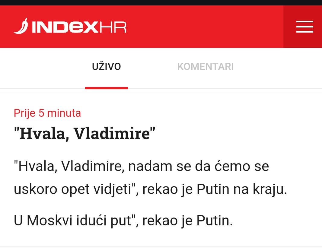 Sastanak izmedu Vladimira i Vladimira je dobro prosao