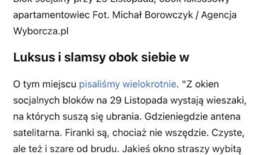 Autor chciał opisać warszawskie osiedle, a opisał Polskę